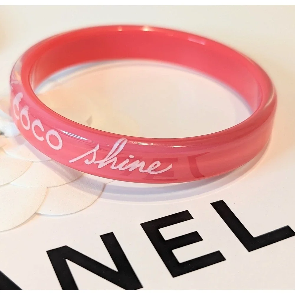 Chanel Beaute Promotional Limited Edition Rouge Coco Shine Bangle Bracelet Pink